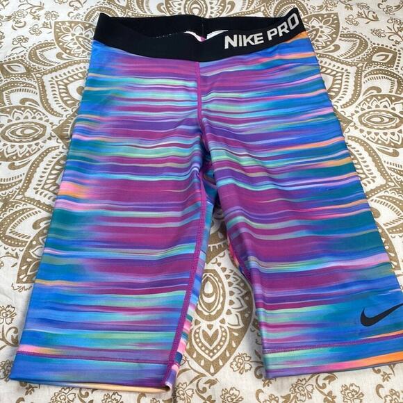 Nike Pro Rainbow Biker Short / Size-Small - Picture 1 of 7